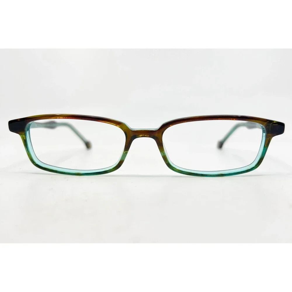 Bevel Peso 3542 Eyeglasses Brown Teal Tortoise Frames 48-16-135 Japan